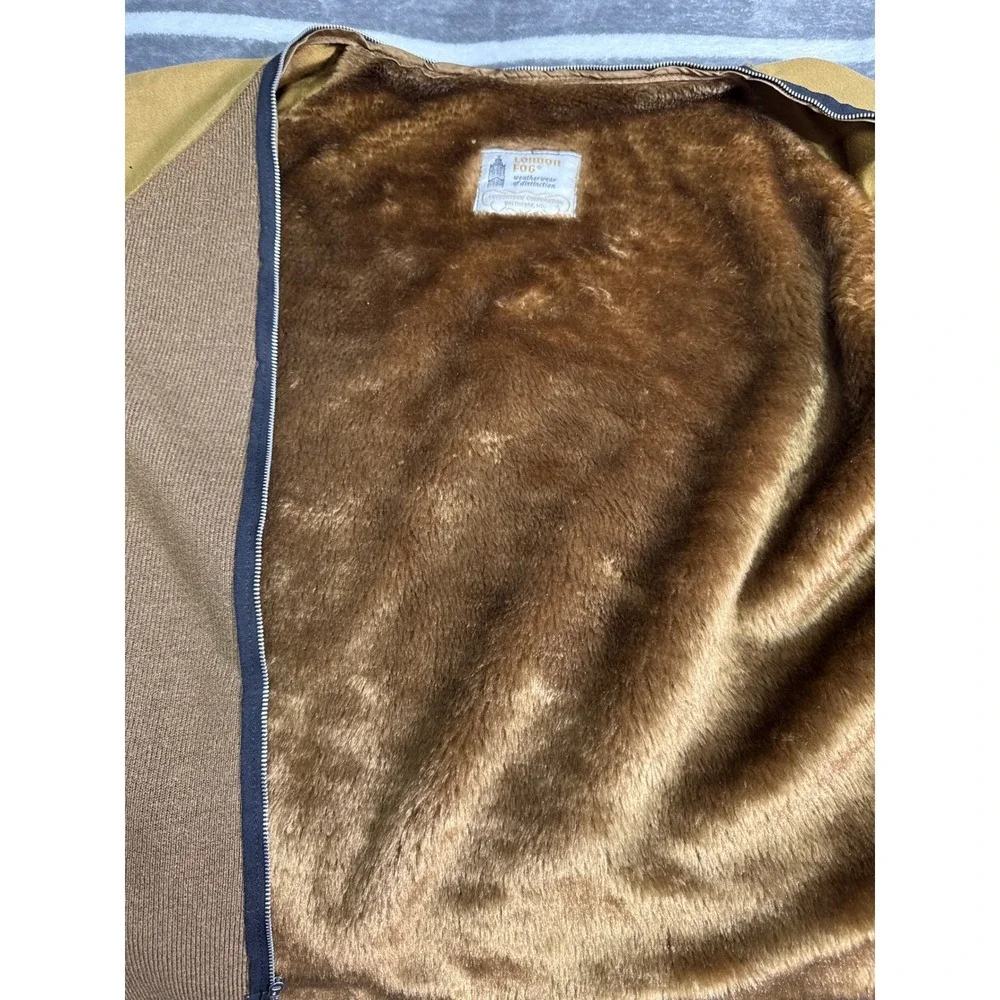 Vintage London Fog Jacket Beige Zip-Front | 70s 80s‎ Classic Lined Size 40 Reg